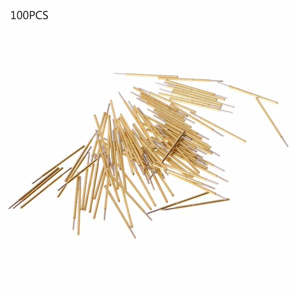 

Wholesale 100Pcs/Lot P50-J1 Dia 0.68mm Length 16mm Spring Contact Probe Round Head Pin for PCB Testing Spring Test Probe Pins