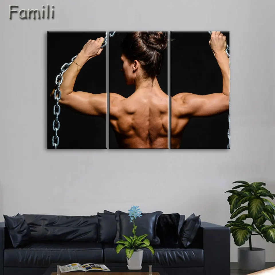 

3pcs Superstar Fitness Bodybuilding Poster Fabric Silk Black And White Poster Print Great Pictures On The Wall