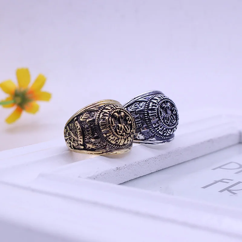Новинка 2019 модное ретро вихревое кольцо из сплава с буквенным узором 2 цвета