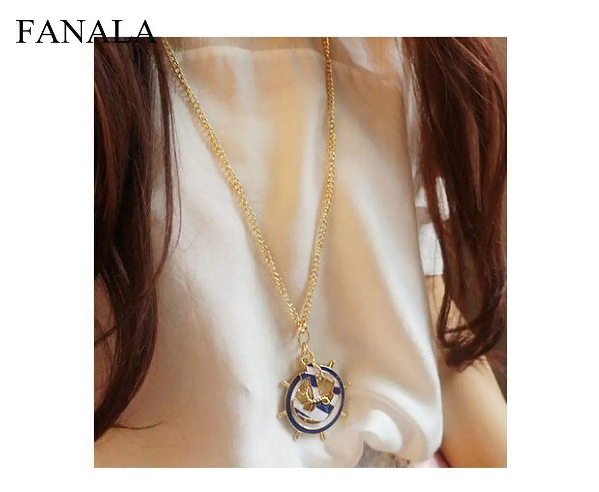 Colar Для женщин свадебные Bijoux Цепочки и ожерелья цепь Макси NK627 якорь Boho Винтаж для