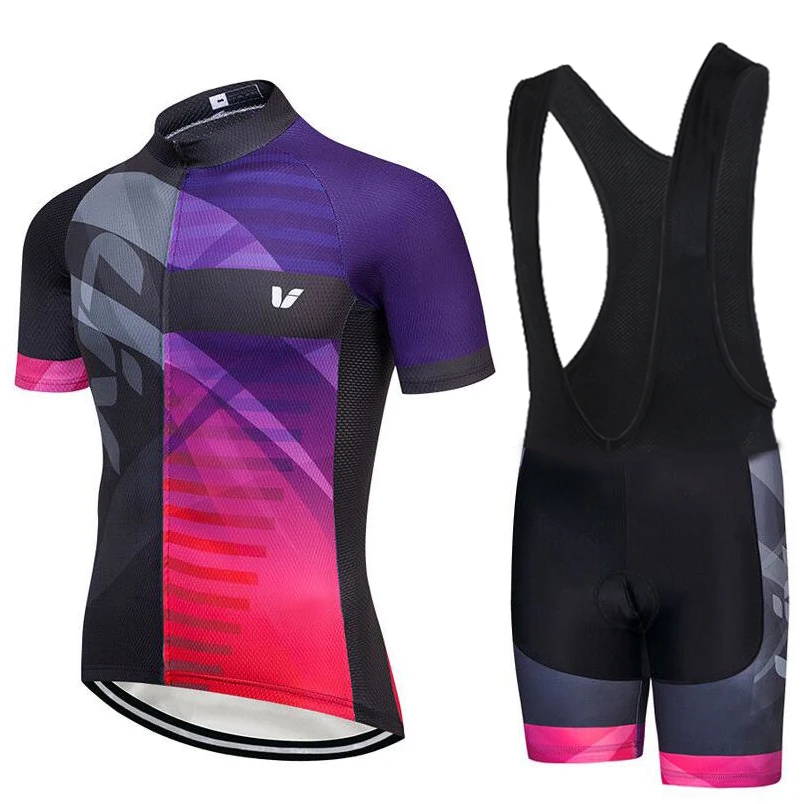Bib Shorts suit liv летний короткий рукав Велоспорт майки костюм велосипедиста MTB Одежда быстросохнущая гоночная велосипедная одежда Ropa Ciclismo - Цвет: Bib Shorts suit