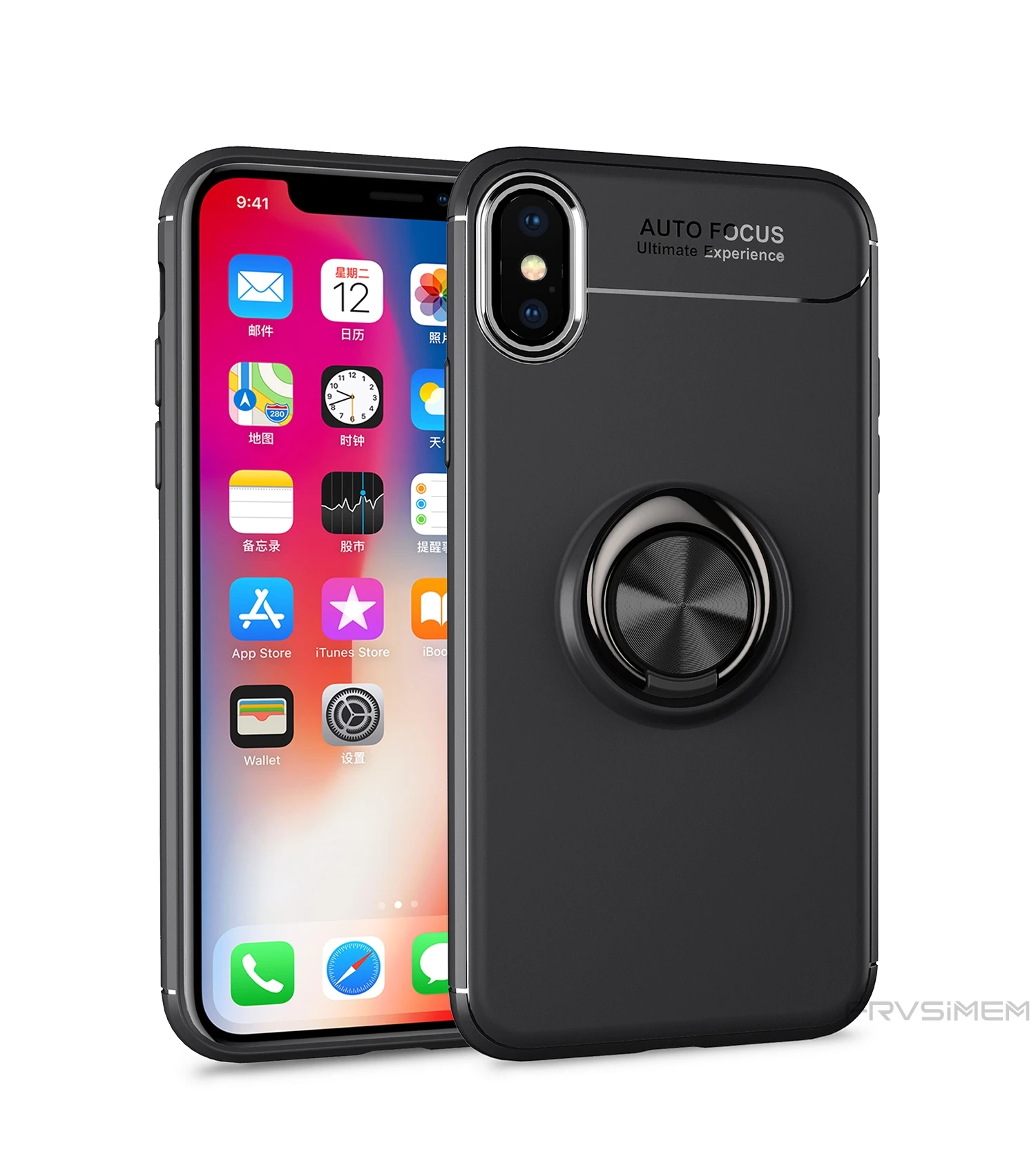 Мягкий чехол с кольцом на палец для iphone XS MAX XR 7 8 6X10 6S Plus матовый Силиконовый чехол для телефона с автофокусом