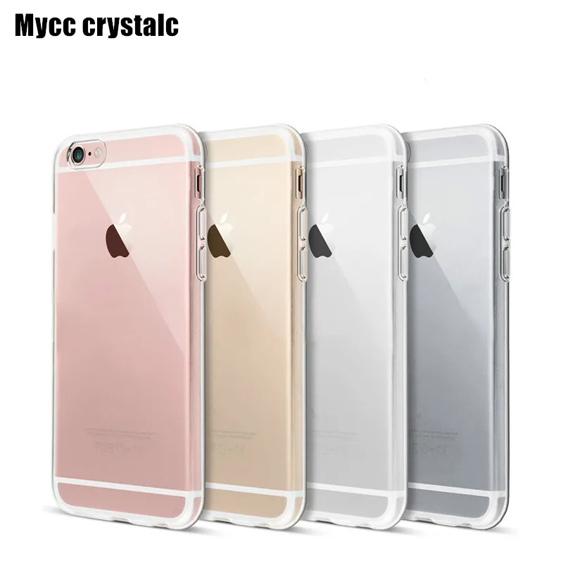 Мягкий силиконовый прозрачный ТПУ чехол для iPhone X 8 7 6s 6 Plus 5 5S 5c SE 4 4S защитный