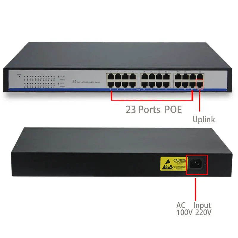 POE инжектор 24 В Пассивный сплиттер сетевой ethernet коммутатор 23 poe порта для wifi точка