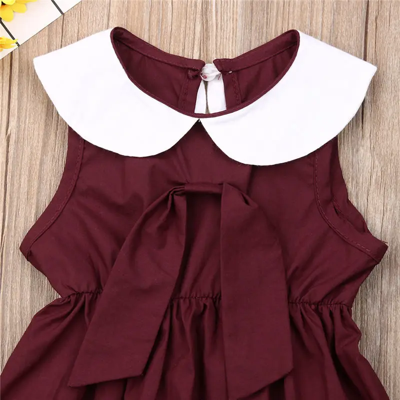 0-24M Bodysuit for Baby Girl Summer Kid Clothes Infant Clothing Toddler Solid Jumpsuit Newborn Bodysuits Peter Pan Collar Outfit | Детская