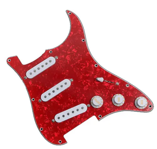 Электрогитарная пластина с защитой от царапин для FD Strat Parts 3 Ply SSS Black | Спорт и