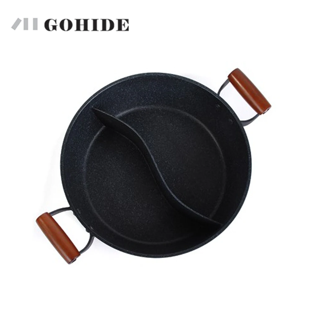 JUH GOHIDE 28 см камень 2-в-1 горячий горшок Chefline корейский стиль посуда Hot Pot как для газа