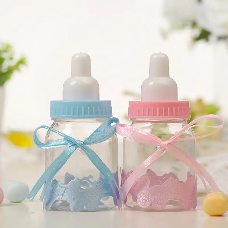 

12pcs/lot Creative Feeding Bottle Modeling Plastic Candy Box Children Birthday Gift Candy Box Party Supplies