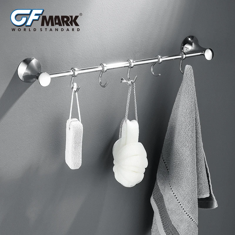 GFmark регулируемые настенные крючки хромированная вешалка из цинкового сплава