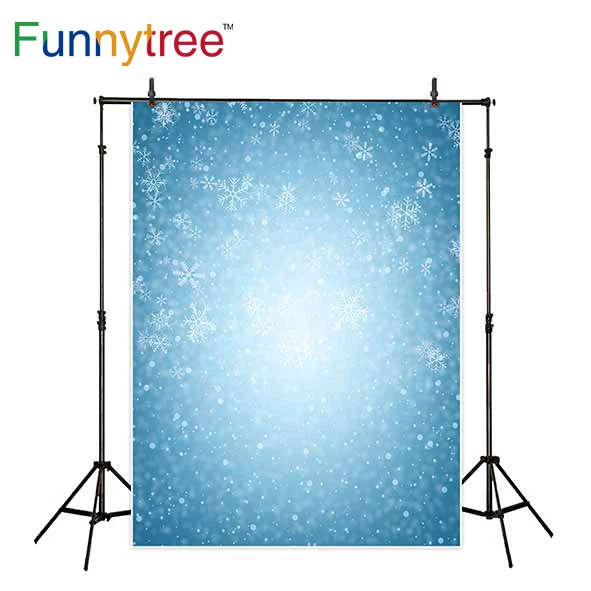 Фон Funnytree bokeh для фотостудии Рождество зима снежинка абстрактный ореол