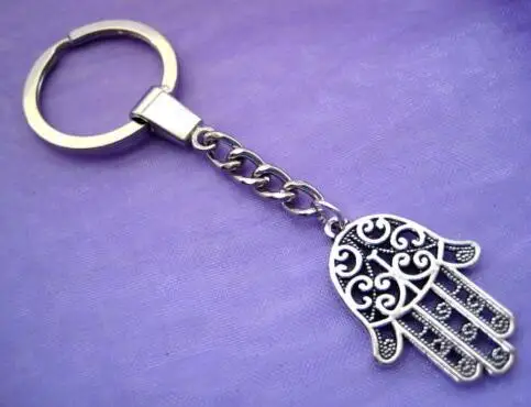 Винтаж серебряная рука Древо жизни крест демон глаз наручники Подвески Брелок