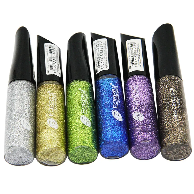 FaRRES Liquid Shimmer Eyes Liner Makeup Easy to Wear Pigment Gold Silver Waterproof |