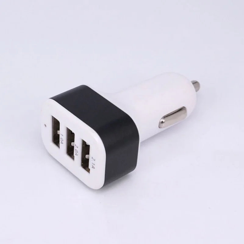 USB 3 порта универсальное автомобильное зарядное устройство 2.1A штекер Адаптер питания для авто gps мобильного телефона MP3 12 В автомобильные аксессуары Автомобильные электронные запчасти