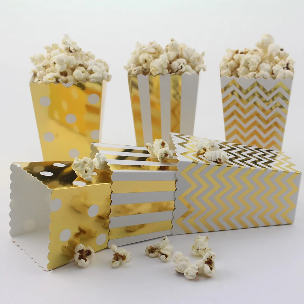 60 шт./лот товары для дня рождения детей попкорн коробка подарочная шеврон