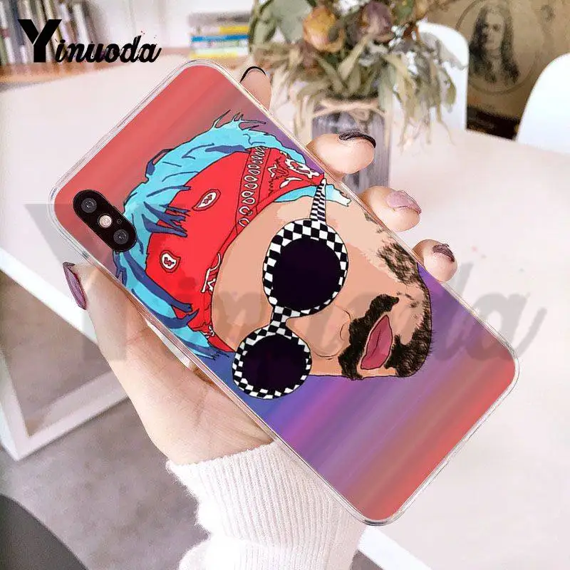 Прозрачный чехол для телефона Yinuoda Bad Bunny Maluma Lil Peep iPhone 8 7 6 6S Plus X 5 5S SE 5C XS XR11 11pro