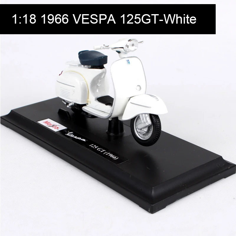 Модели мотоциклов Maisto 1:18 VESPA Piaggio 1966 125GT модель велосипеда база литые мото детская