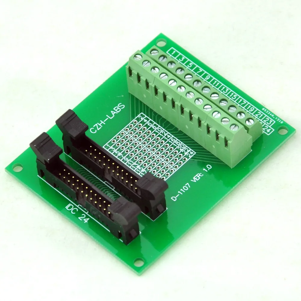IDC-24 2x12pins 2 0 мм двойной разъем для мужчин коммутационная плата винтовые клеммы