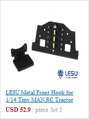 LESU металлический задний крюк B для 1/14 RC модель трактора Sca грузовик Tmy R620 R470 TH02346