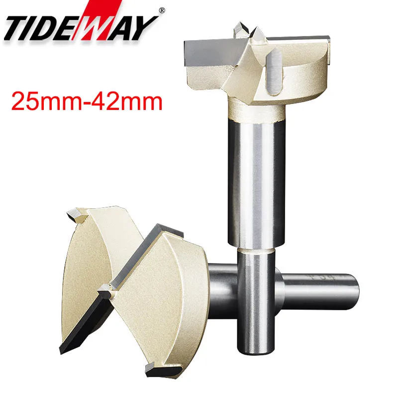 Tideway 1 шт. 25 мм-42 мм Форстнер наконечники Деревообрабатывающие инструменты набор сверл по дереву Самоцентрирующиеся отверстия пилы резак