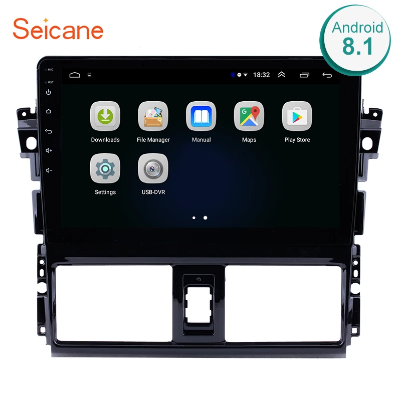 Seicane 2Din Android 8,1 10,1 дюймов GPS автомобильный радиоприёмник сенсорный экран WiFi мультимедийный проигрыватель головное устройство для 2013 Toyota Vios