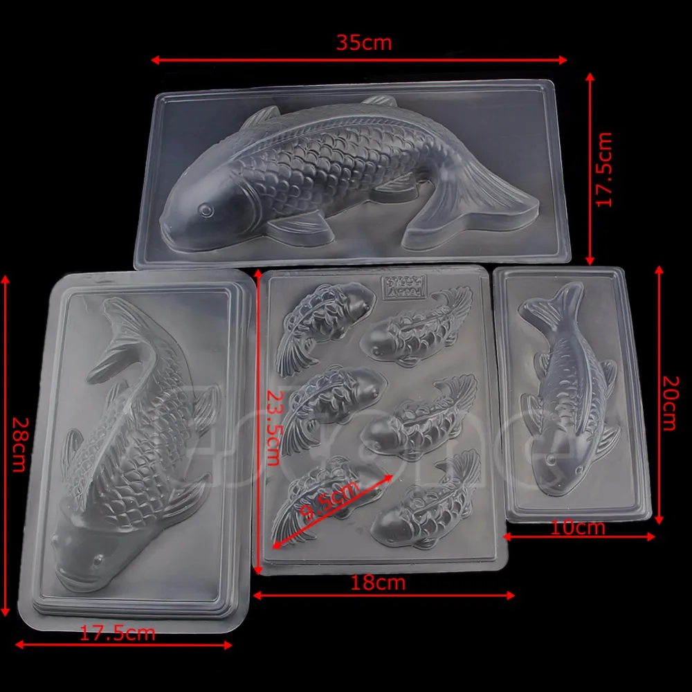 2017 пластмассовая искусственная желе ручной работы 3D Koi Fish Sugarcraft Mold DIY | Дом и сад