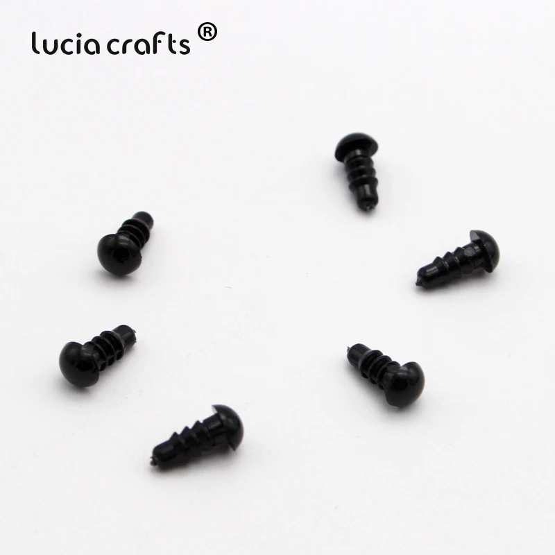 Lucia crafts 120 шт./лот 6 12 мм черные пластиковые защитные глаза для DIY мягкие игрушки