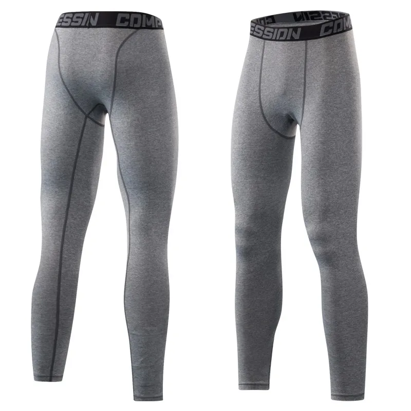 Men's Compression Pants Pure Color Long Leggings MMA Bodybuilding Men High Quick-dry Elasticity Joggers Crossfit Skinny | Мужская