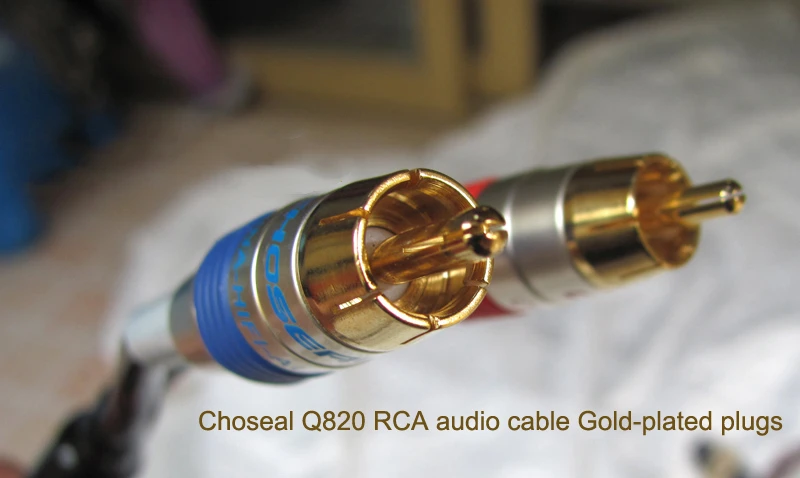 Аудиокабель Choseal Q820 RCA распродажа аудиофилов! Стерео соединение Hi Fi кабели 24K