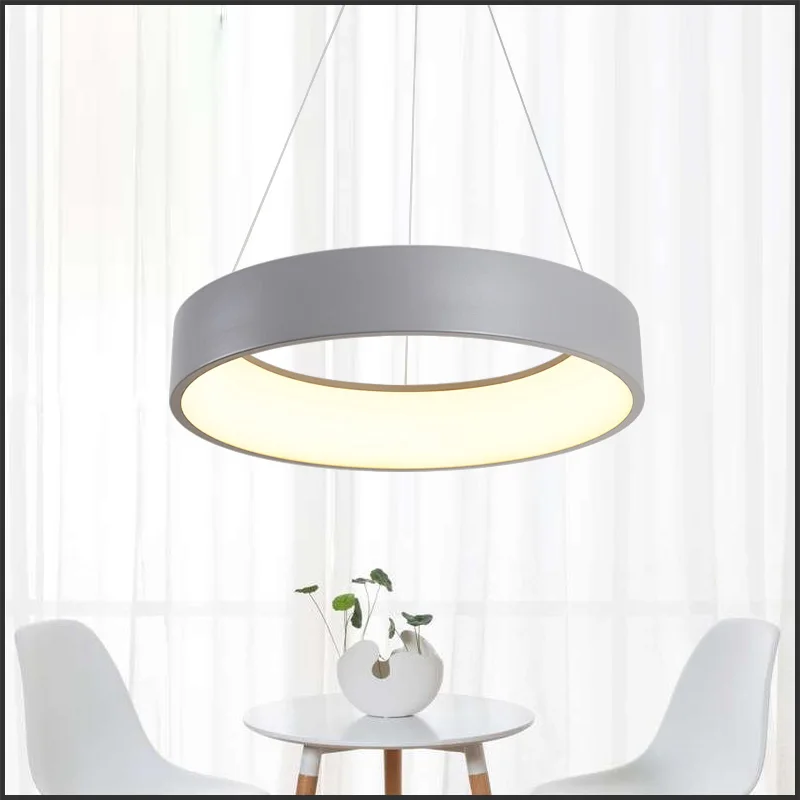 Anxiong супер тонкий 27 Вт Современные Люстры Circle кольца LED люстра свет для