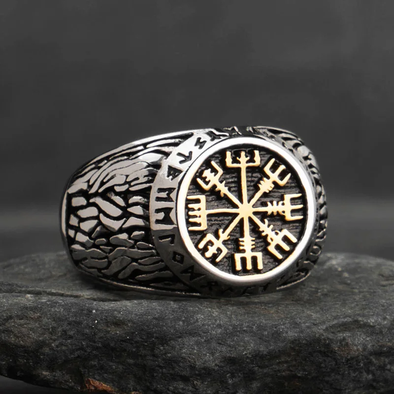 Nordic mythology Viking rune stainless steel  rings  for man and women  Index Ring fashion jewelry