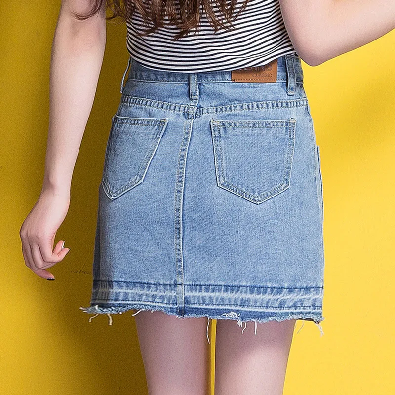 Женские джинсовые юбки в английском стиле новые модные облегающие