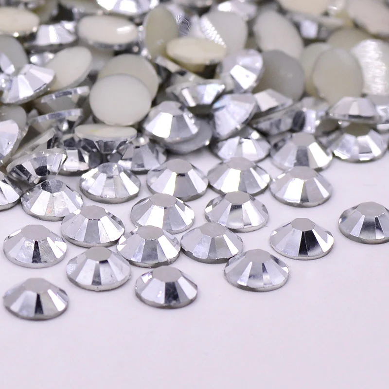 Silver JUNAO, 2, 3, 4, 5, 6 мм, синие циркониевые Стразы AB из смолы с плоской задней поверхностью для ногтей, хрустальные камни, круглые бусины для скрапбукинга для ювелирных изделий - Цвет: Silver
