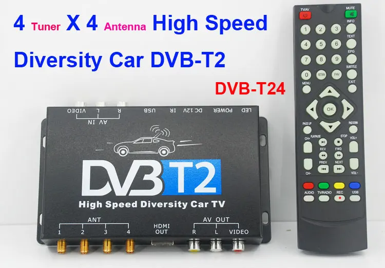 Автомобильный DVB T2 телеприставка 4 тюнера антенны Россия Таиланд высокая