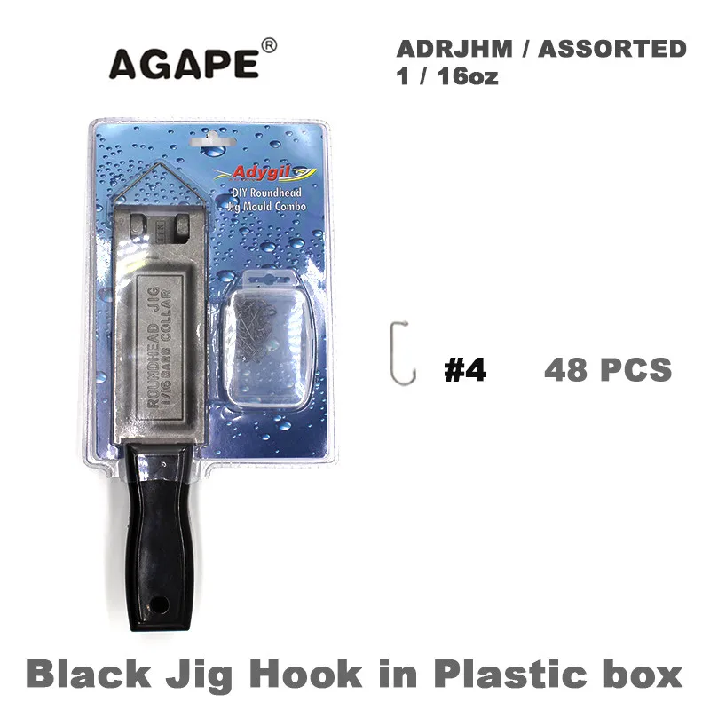 Agape DIY рыболовная форма с круглой головкой ADRJHM/Ассорти комбинированная 1/16 унций (1