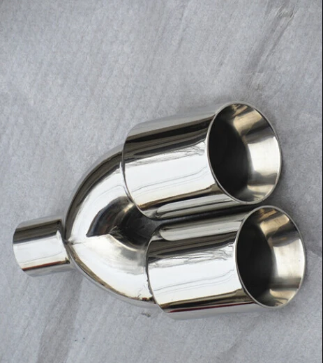 Выхлопной глушитель 3 5 дюйма из нержавеющей стали 304 с двойным наклоном Y-образной