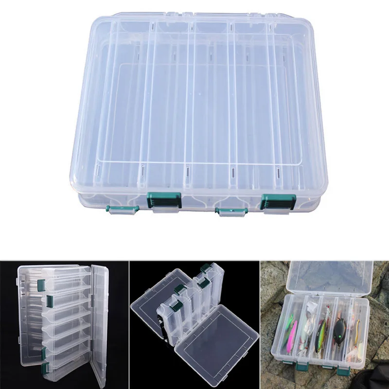 10 отделений двухслойная коробка для рыболовных приманок|Коробки рыболовной