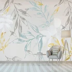 Пользовательские самоклеющиеся настенные обои современные 3D Ручная роспись Золотые листья гостиной спальни обои для стен