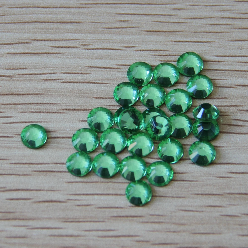SS6-SS30 Crystal Glass Hotfix Rhinestone Grey Flatback Iron On Light Green Good Quality Stone For Garments Shoes Dress Decor | Дом и сад