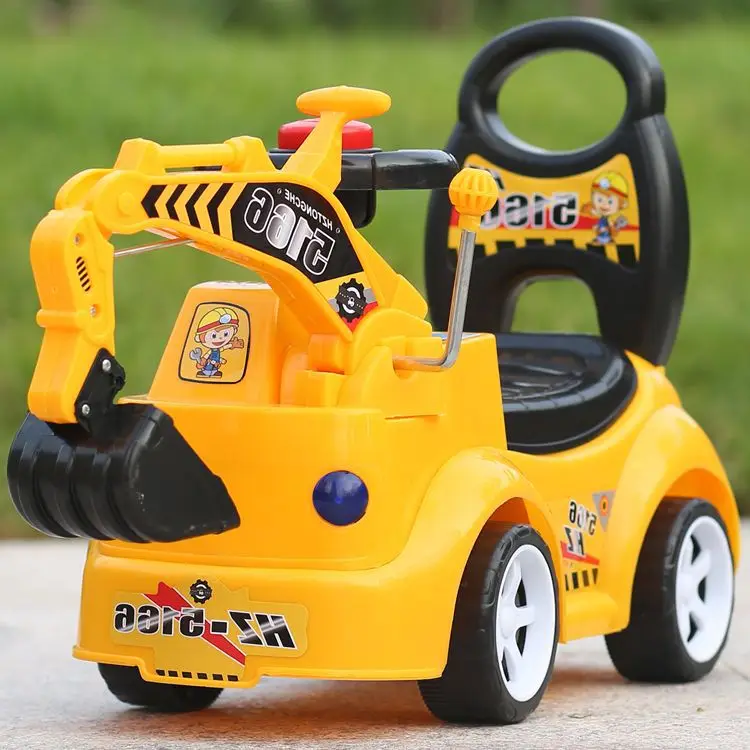 Детский строительный экскаватор с музыкой детский автомобиль ходунки