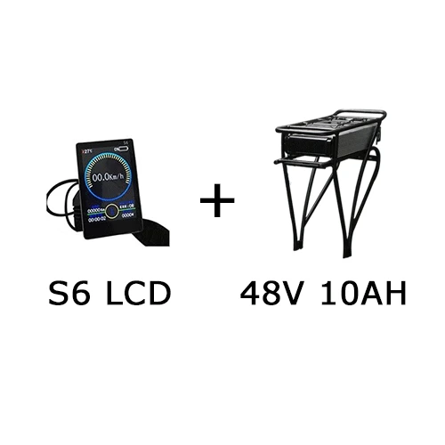 10Ah S6LCD Набор преобразования для электрического велосипеда 48 V 350 W с Батарея мотоцикл электрический велосипед комплект 2" 27,5" 700C концентратор Мотор колесо вело electrique взрослый - Цвет: 10Ah S6LCD