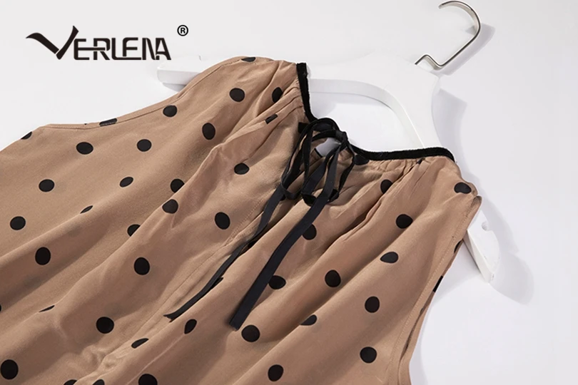 Verlena 2019 винтажное Элегантное Шелковое летнее платье без рукавов женское прямое