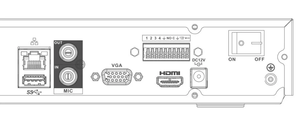 Видеомагнитофон Dahua NVR4208 4KS2 NVR4216 8/16/32 Channel 1U 4K и H.265 Lite|Видеорегистратор для