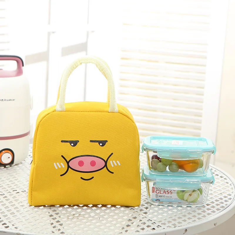 Cute Pig Portable Lunch Bag Thermal Insulated Box Tote Cooler Bento Pouch Container Food Storage Bags For Girls | Дом и сад