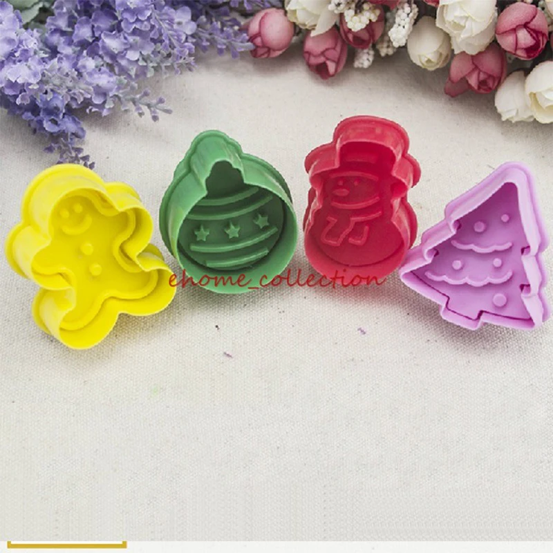 8 шт./лот на Рождество и Хеллоуин для печенья, печенья прессформы Fondant(сахарная) резак выпечка кондитерских изделий инструмент для украшения торта