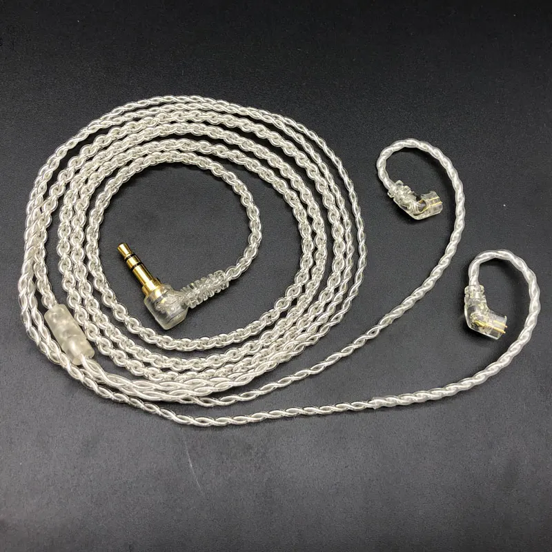 Новый 4 Жильный Кабель 0 78 мм 2 контактный для наушников UE QDC KZ ZSN ZS10 PRO с разъемом 3 5