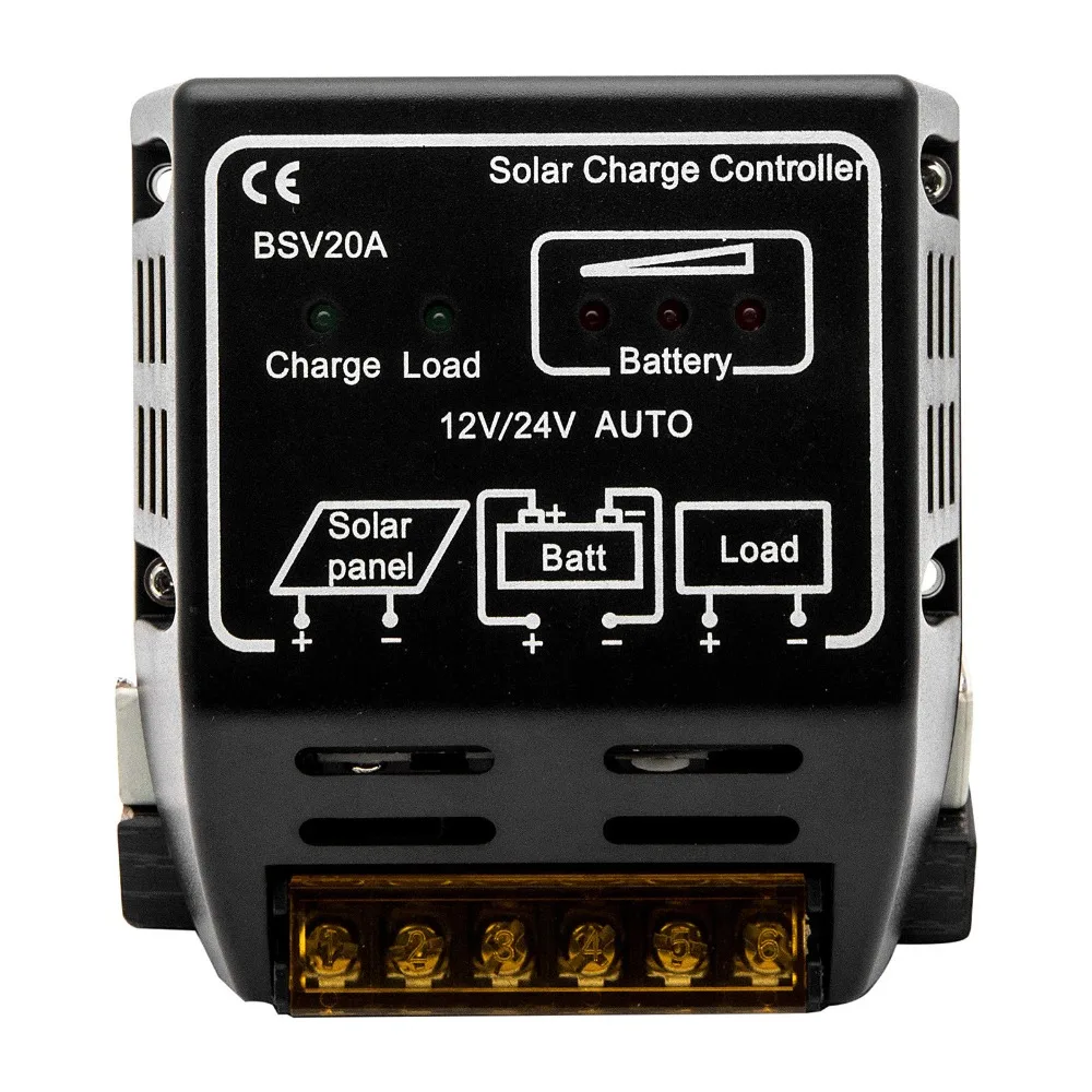 20A 12 V/24 V Солнечный контроллер зарядки панели Батарея регулятор надежную защиту для трейлеров