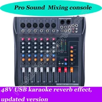 micwl 6 channel karaoke sound mixing console mixer usb 48v reverb effect updated version