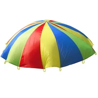 outdoor rainbow umbrella parachute toy jump sack ballute play for kids
