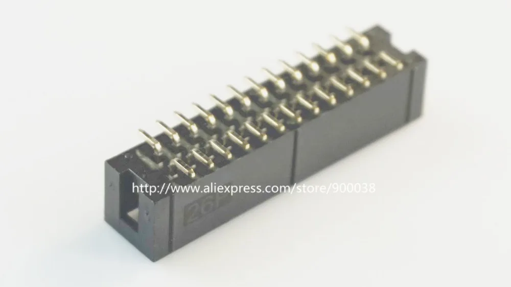 100 шт. SMT 2 54 мм 2x13 контактов 26 P Корпусная коробка с заглушкой IDC разъем прямой