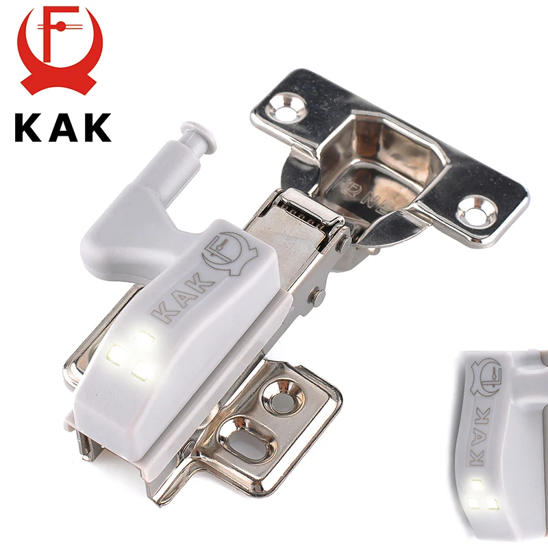 

10PCS KAK LED Cabinet Hinge Light Universal Kitchen Bedroom Living Room Cupboard Wardrobe 0.25W Inner Sensor light Hardware